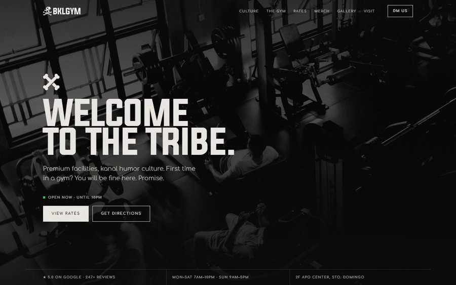 The BKL Gym homepage