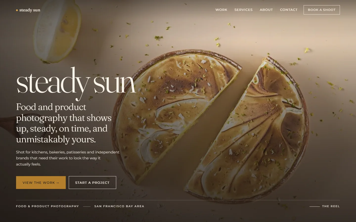 steady sun food and product photography website designed and built by Chan Kim